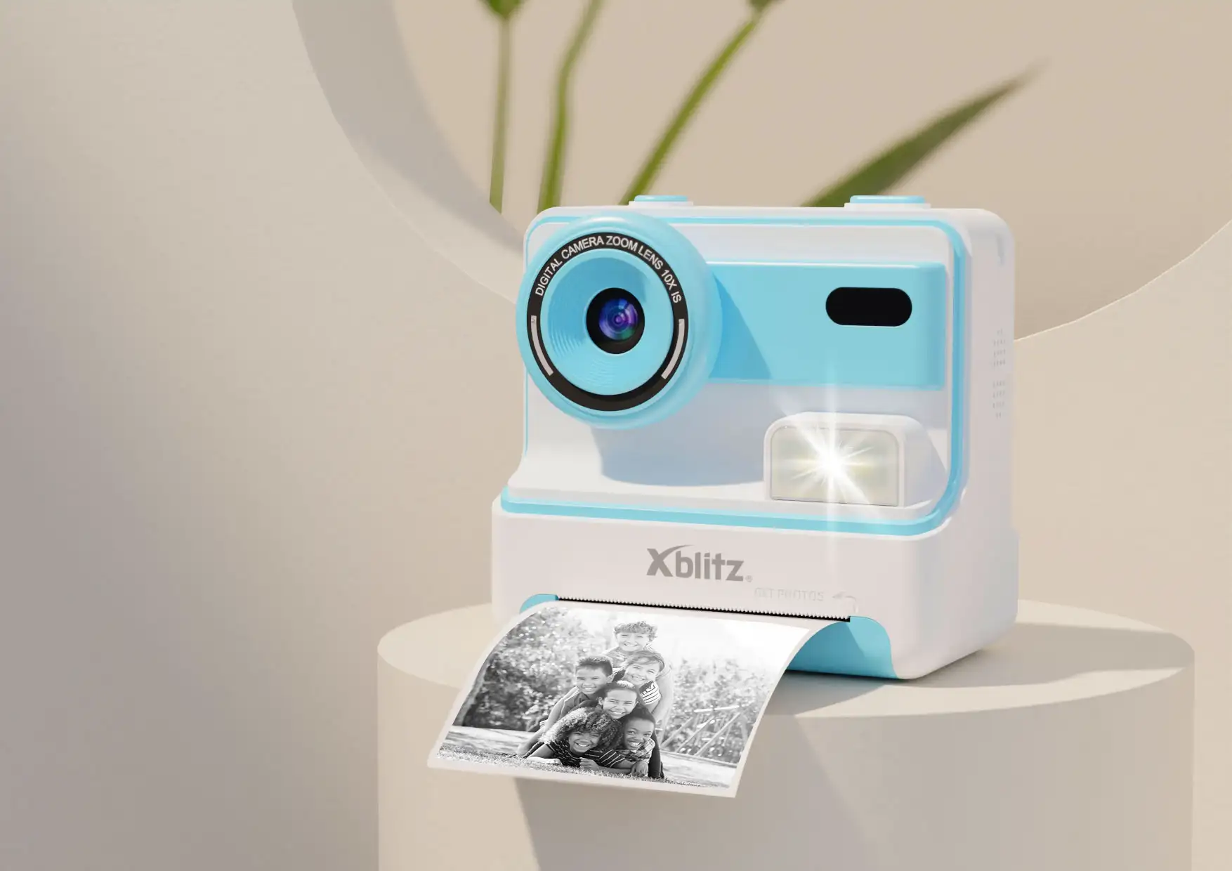 Xblitz Flash Blue Aparat natychmiastowy z drukarką termiczną dla dzieci