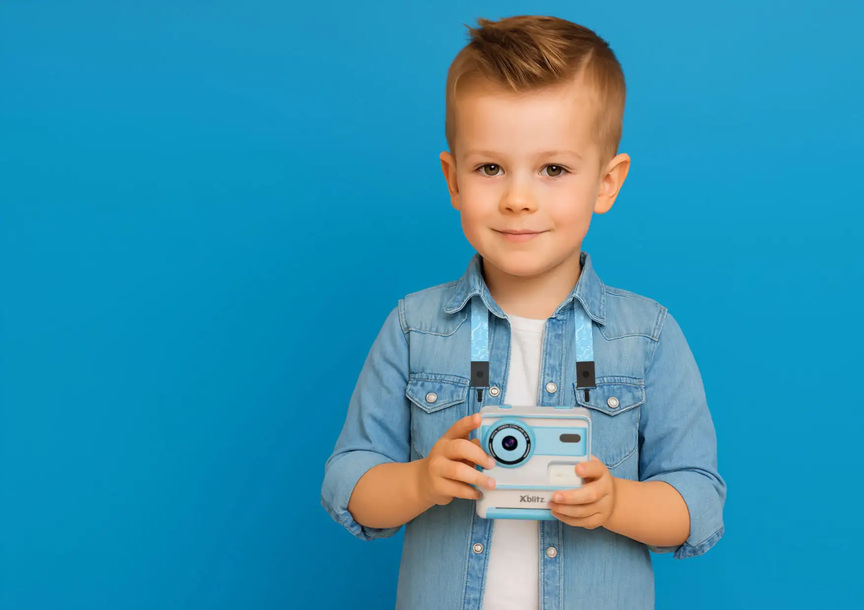 Xblitz Flash Blue Aparat natychmiastowy z drukarką termiczną dla dzieci
