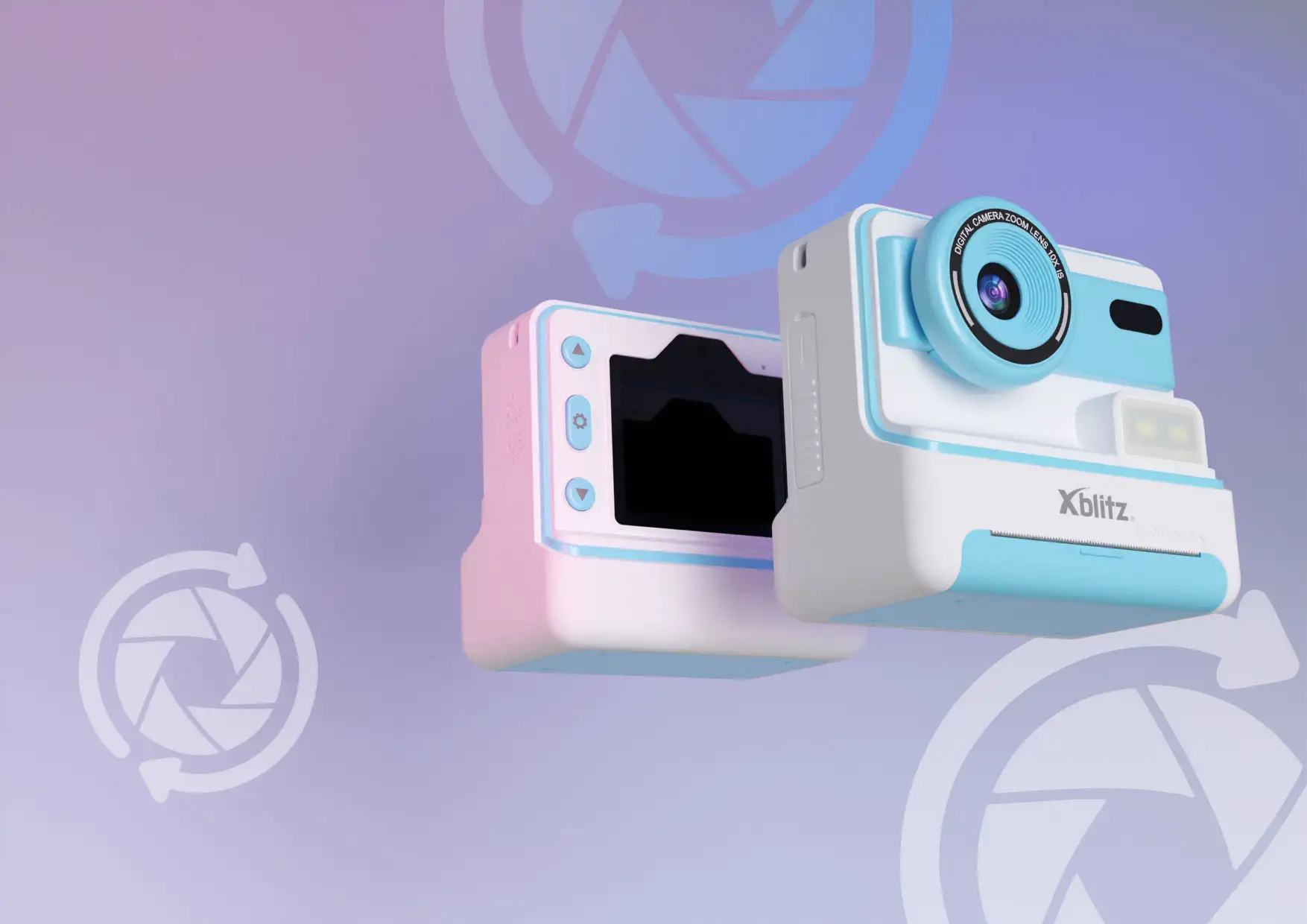 Xblitz Flash Blue Aparat natychmiastowy z drukarką termiczną dla dzieci
