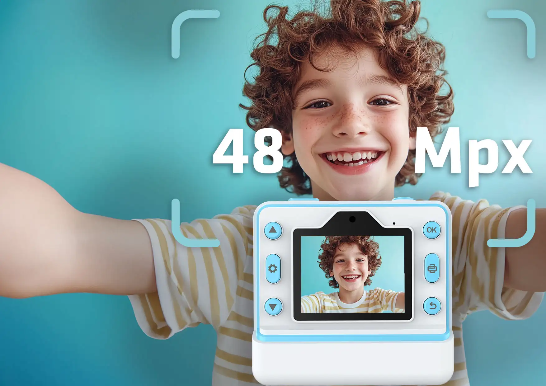 Xblitz Flash Blue Aparat natychmiastowy z drukarką termiczną dla dzieci