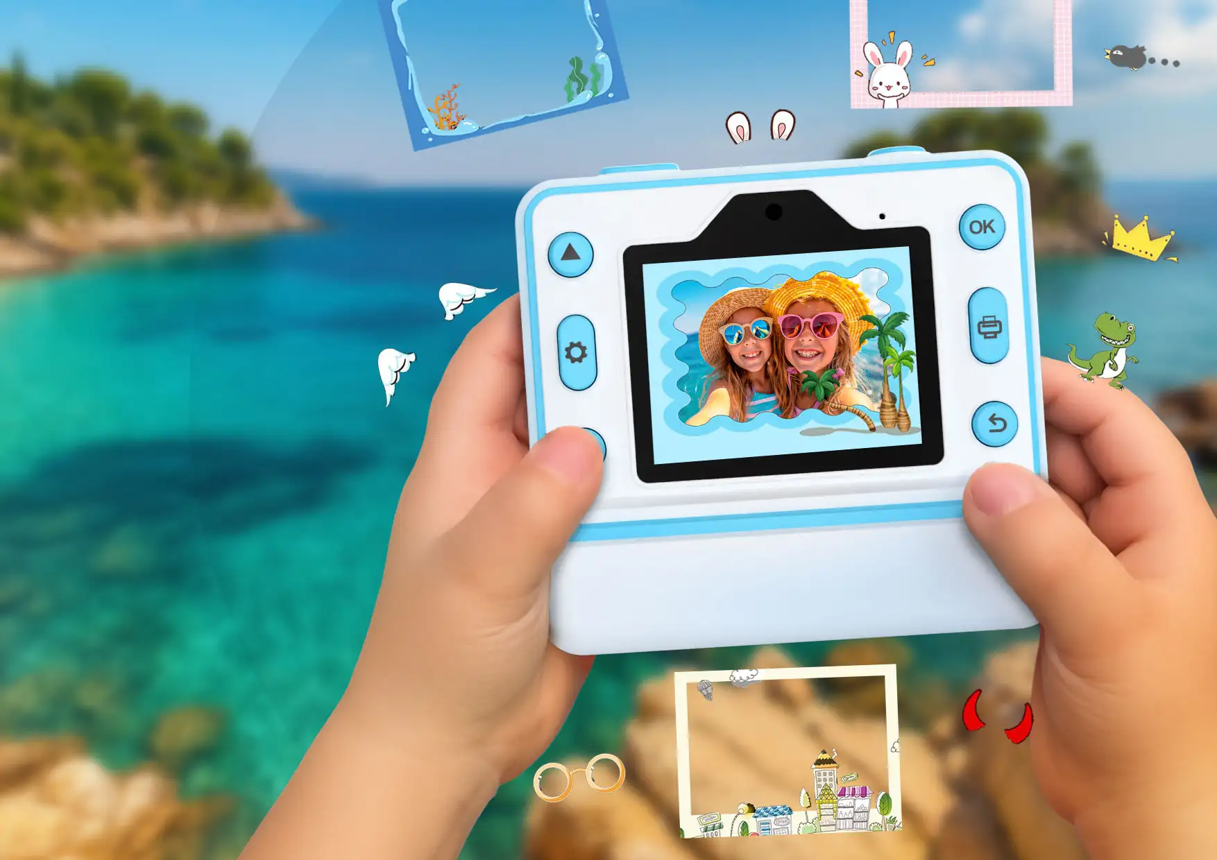 Xblitz Flash Blue Aparat natychmiastowy z drukarką termiczną dla dzieci