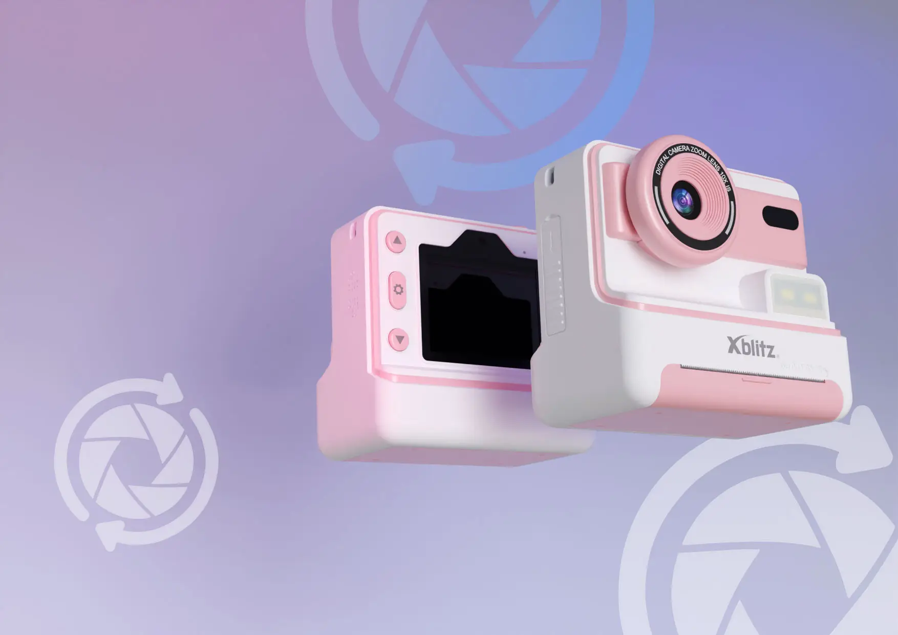 Xblitz Flash Pink Aparat natychmiastowy z drukarką termiczną dla dzieci