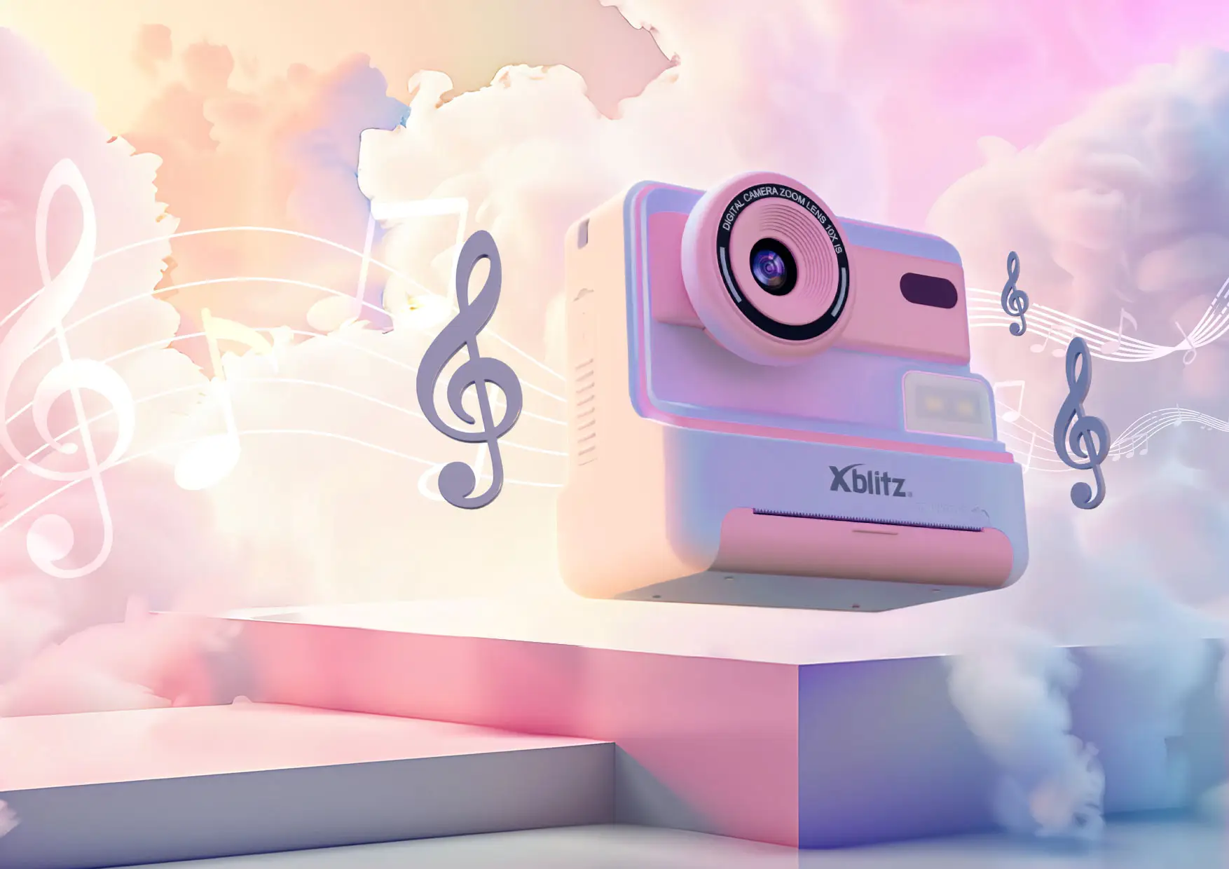 Xblitz Flash Pink Aparat natychmiastowy z drukarką termiczną dla dzieci