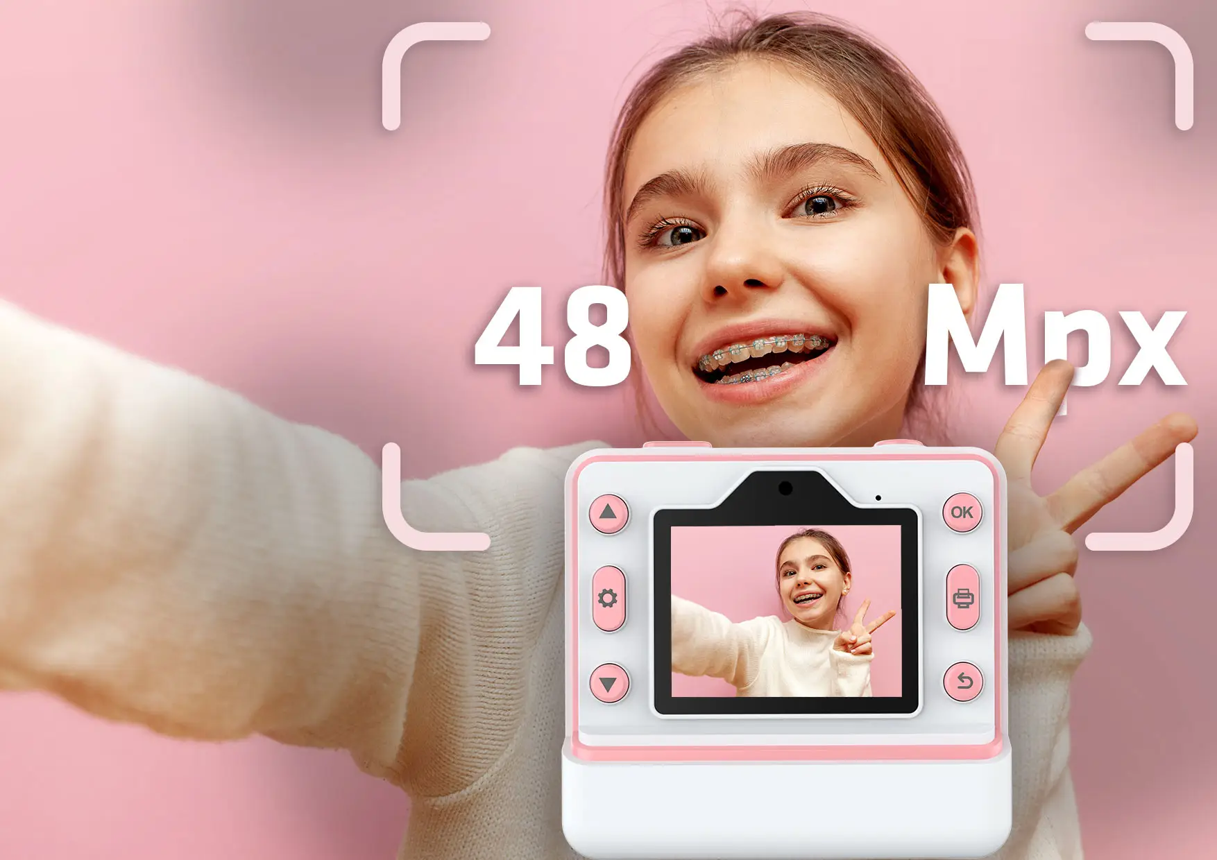 Xblitz Flash Pink Aparat natychmiastowy z drukarką termiczną dla dzieci