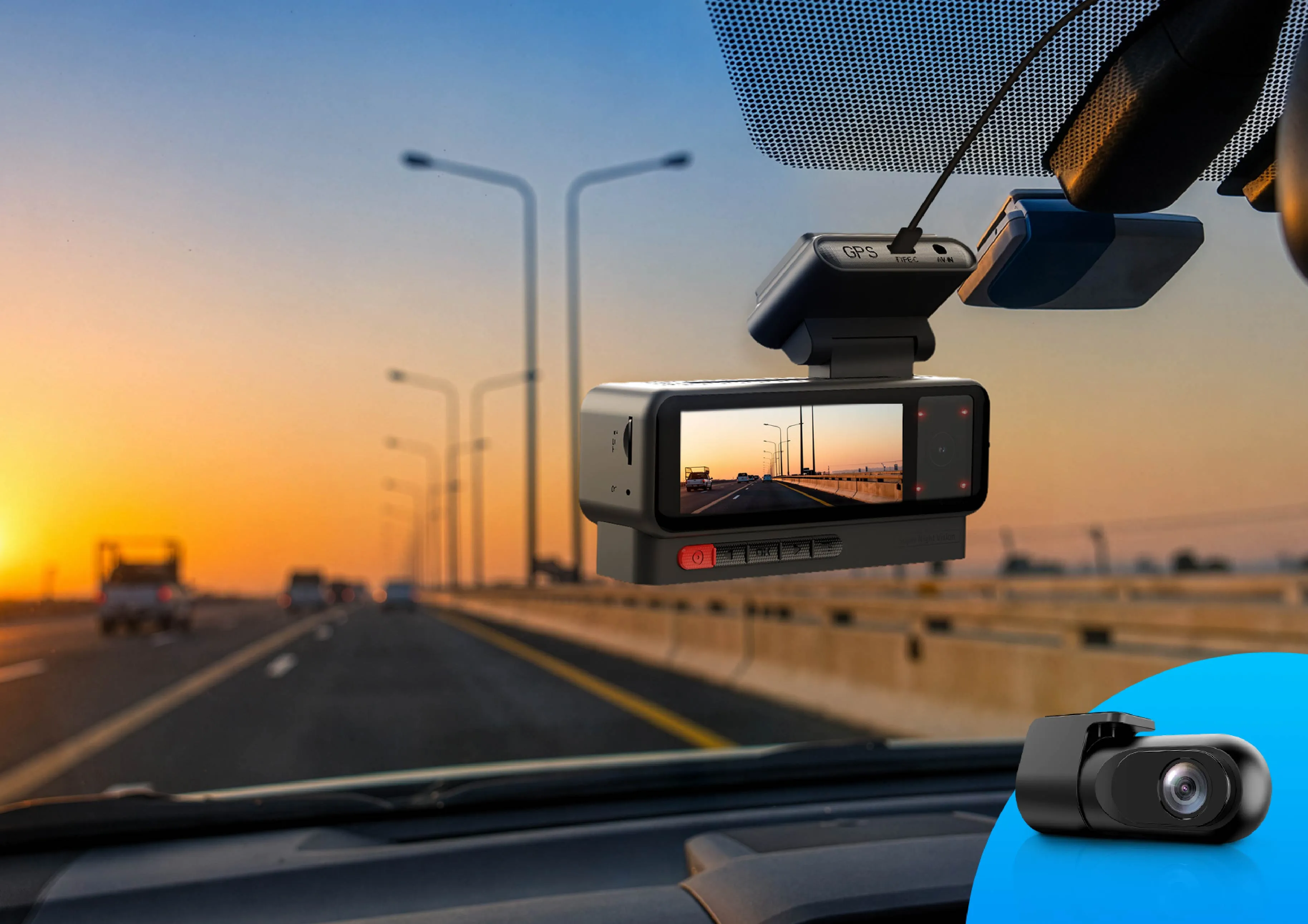 Xblitz Future 3CH - Wideorejestrator premium 3-kanałowy z 4k HDR Starvis 2 i GPS