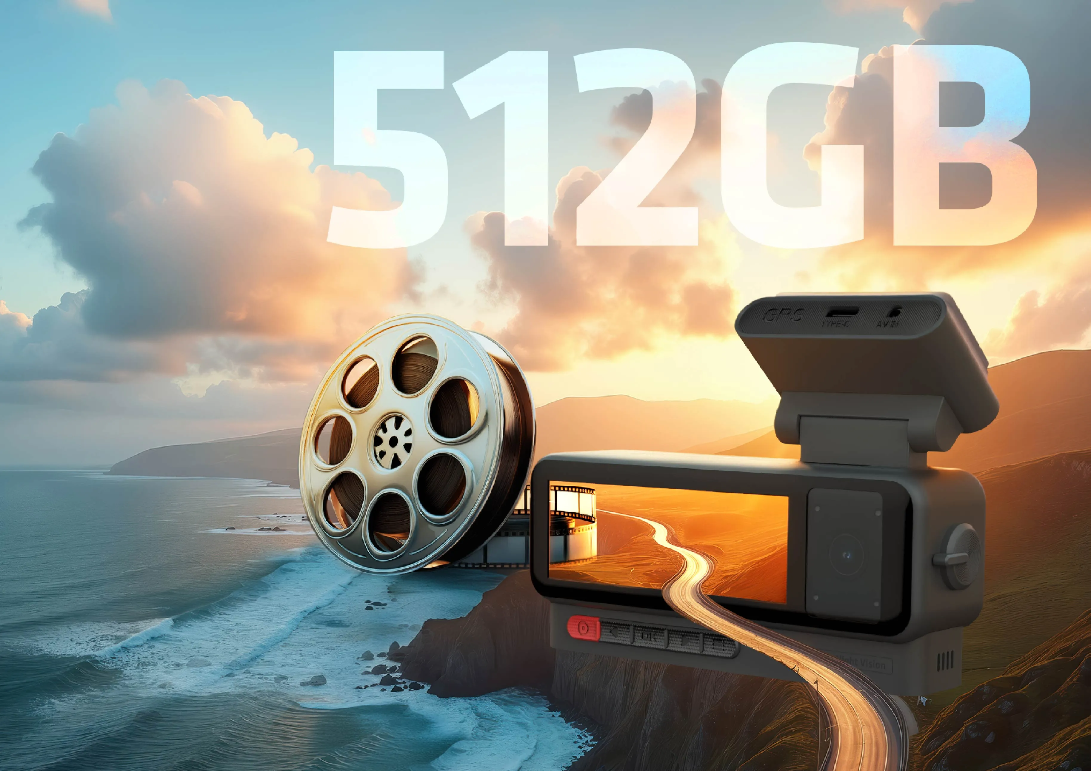 Xblitz Future 3CH - Wideorejestrator premium 3-kanałowy z 4k HDR Starvis 2 i GPS