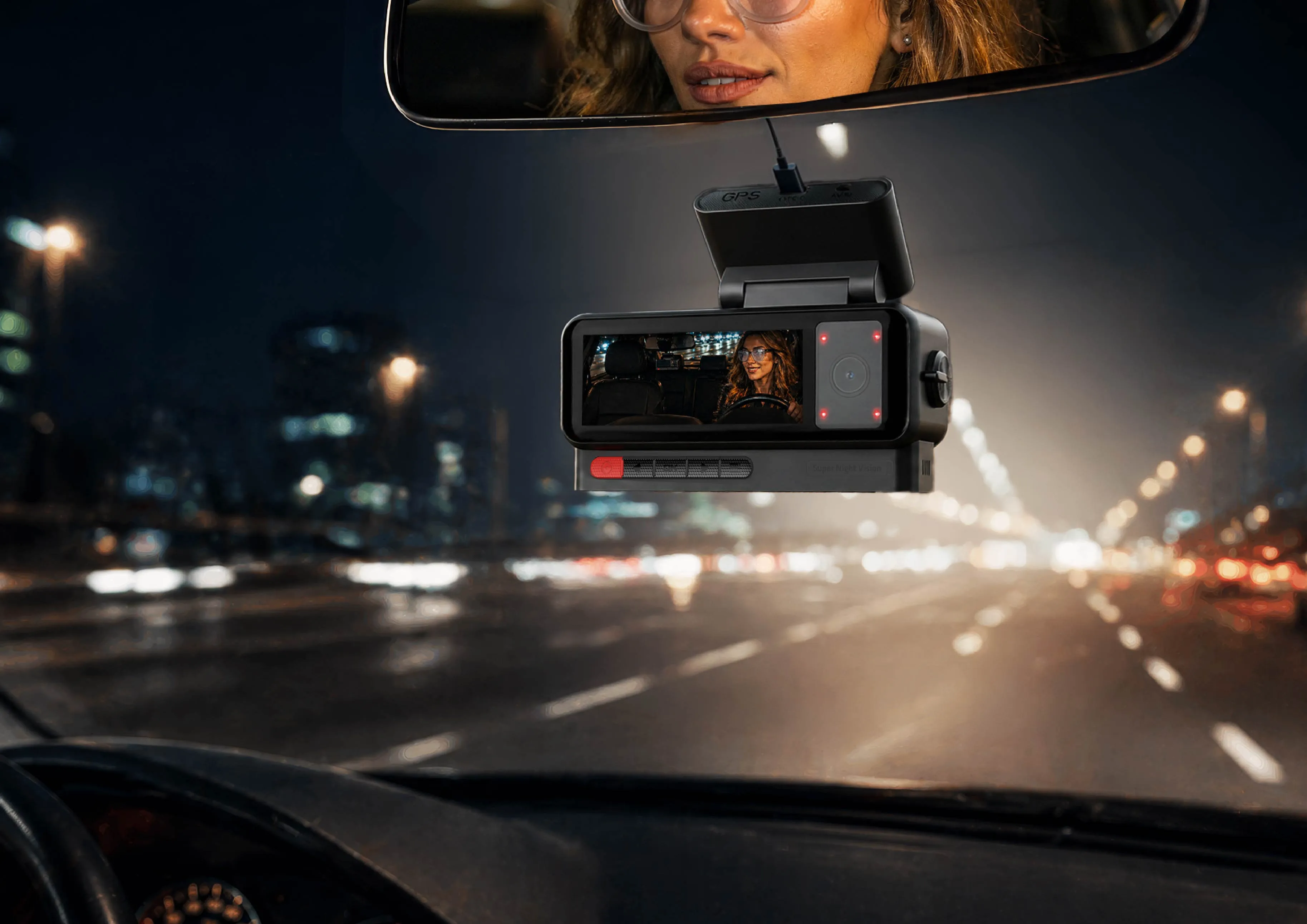 Xblitz Future 3CH - Wideorejestrator premium 3-kanałowy z 4k HDR Starvis 2 i GPS