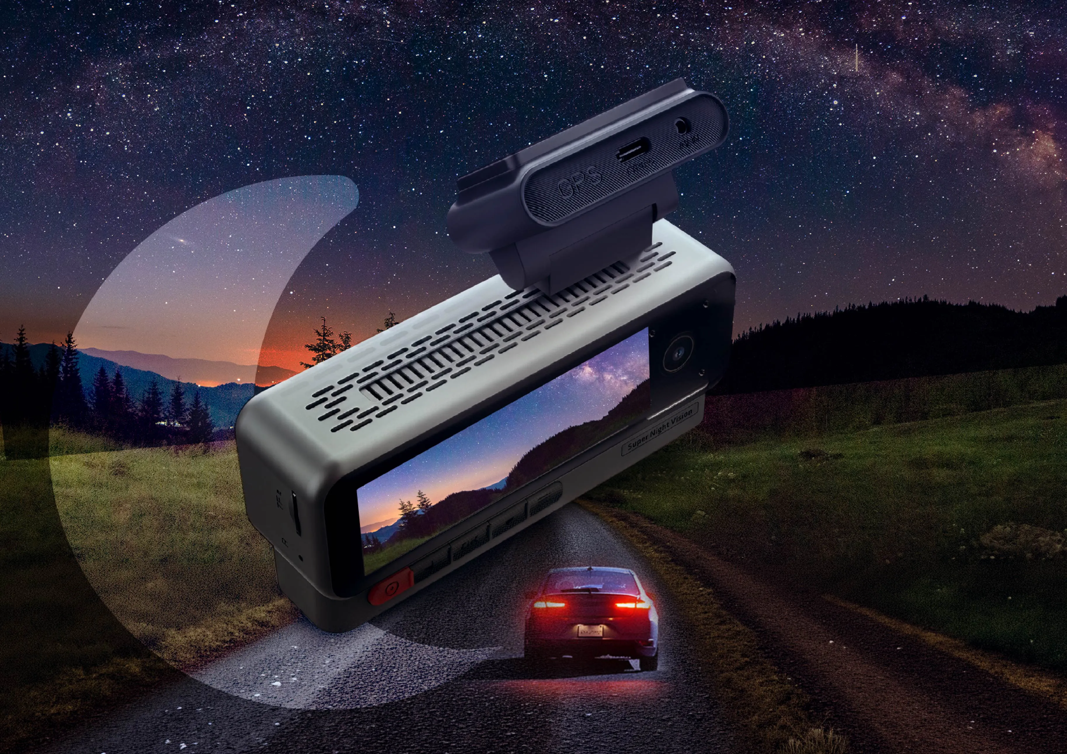 Xblitz Future 3CH - Wideorejestrator premium 3-kanałowy z 4k HDR Starvis 2 i GPS