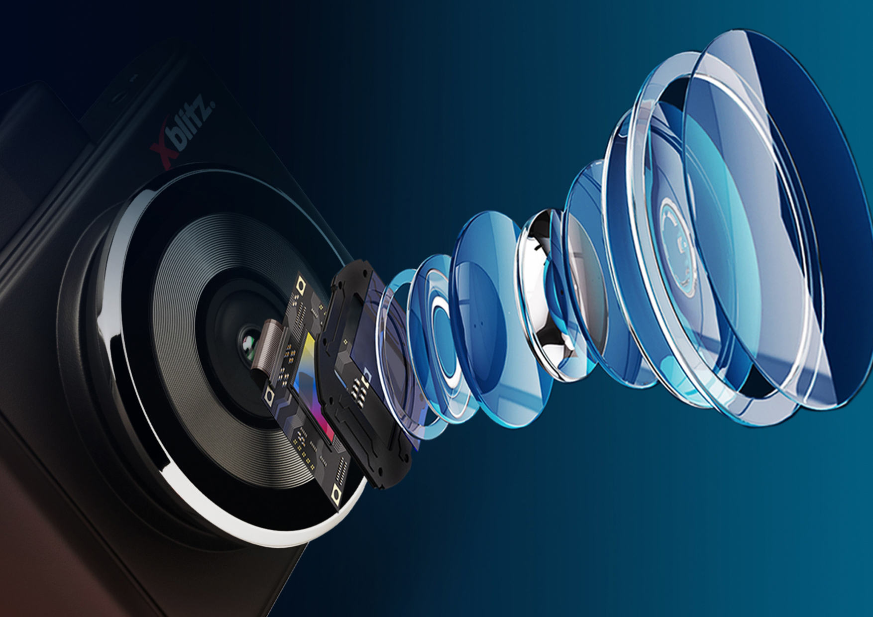 Kamera Xblitz S10 Duo i 6 szklanych soczewek