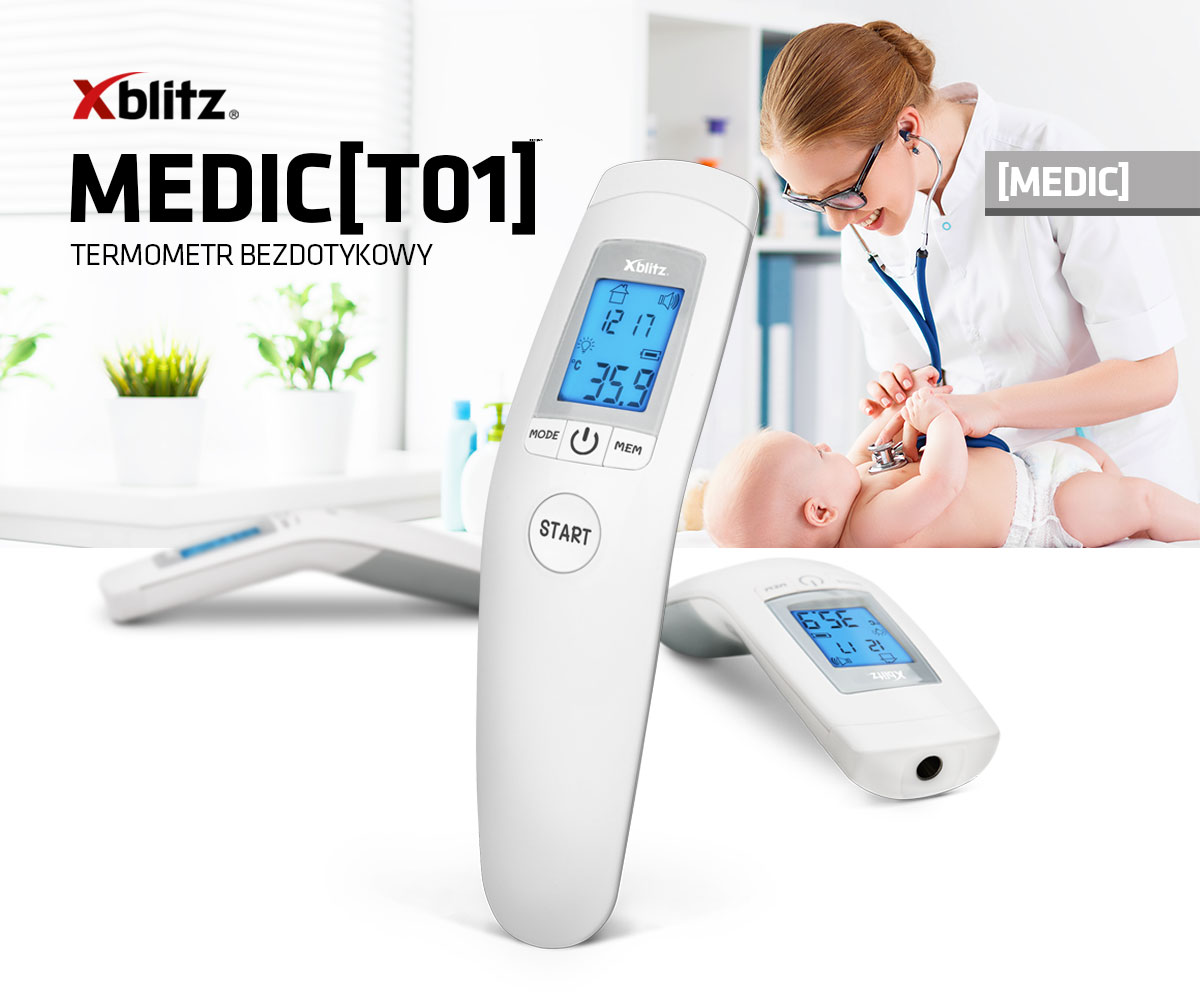 Bezdotykowy termometr elektroniczny Xblitz medic T01