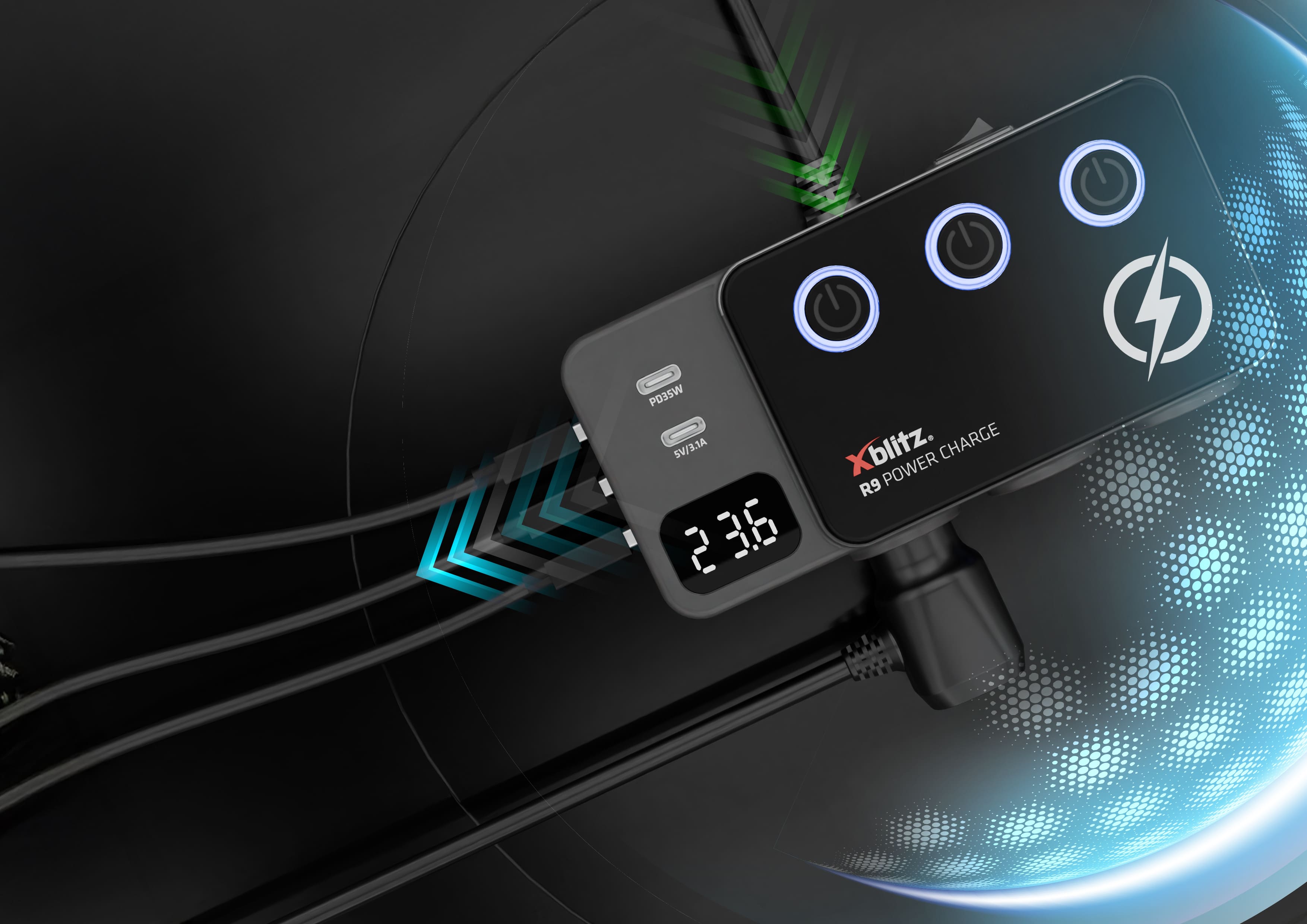 Grafika z opisem zabezpieczeń przed przegrzaniem, przeciążeniem i przepięciem