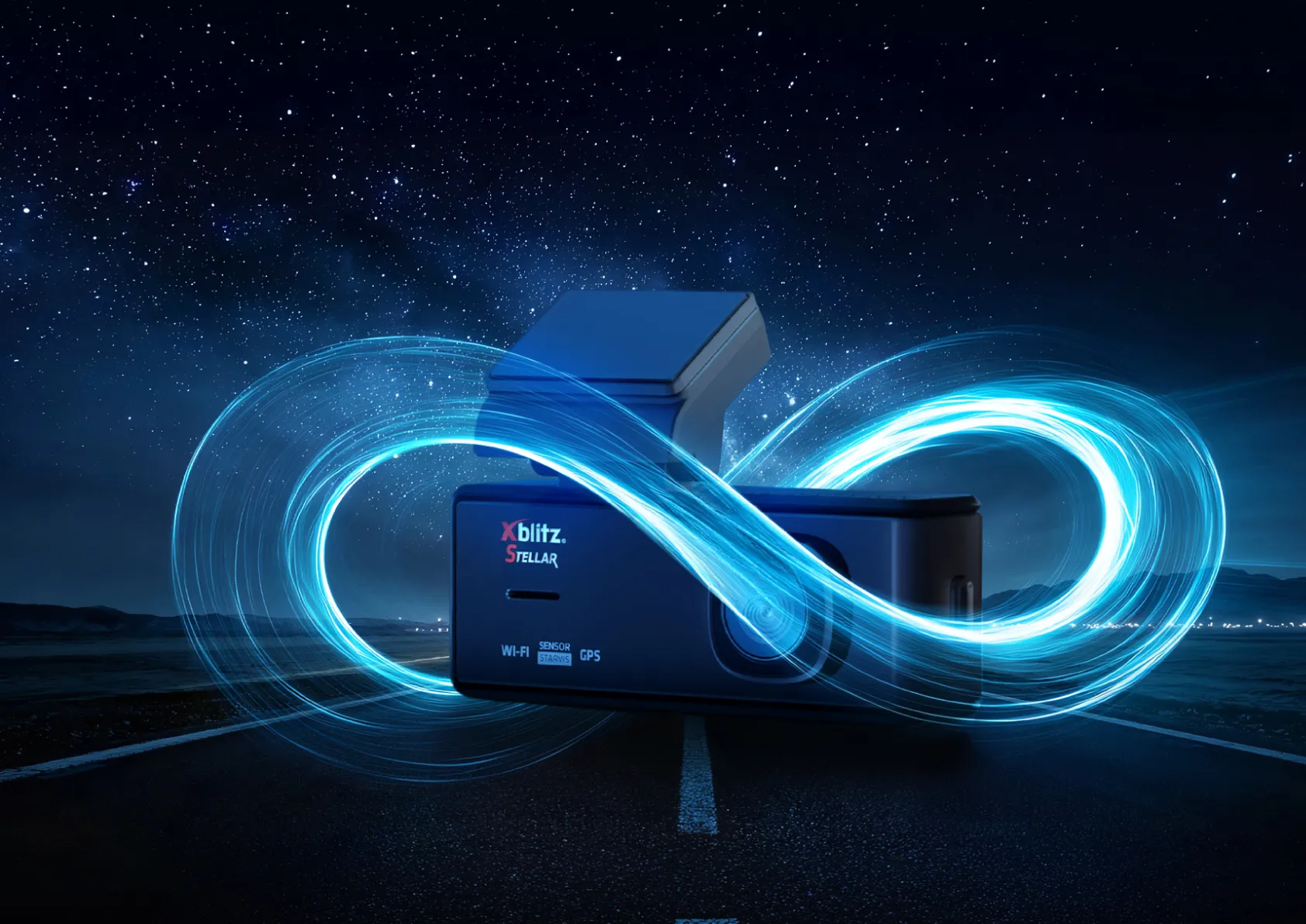 Xblitz Stellar - Wideorejestrator premium z sensorem starvis, wi-fi I GPS