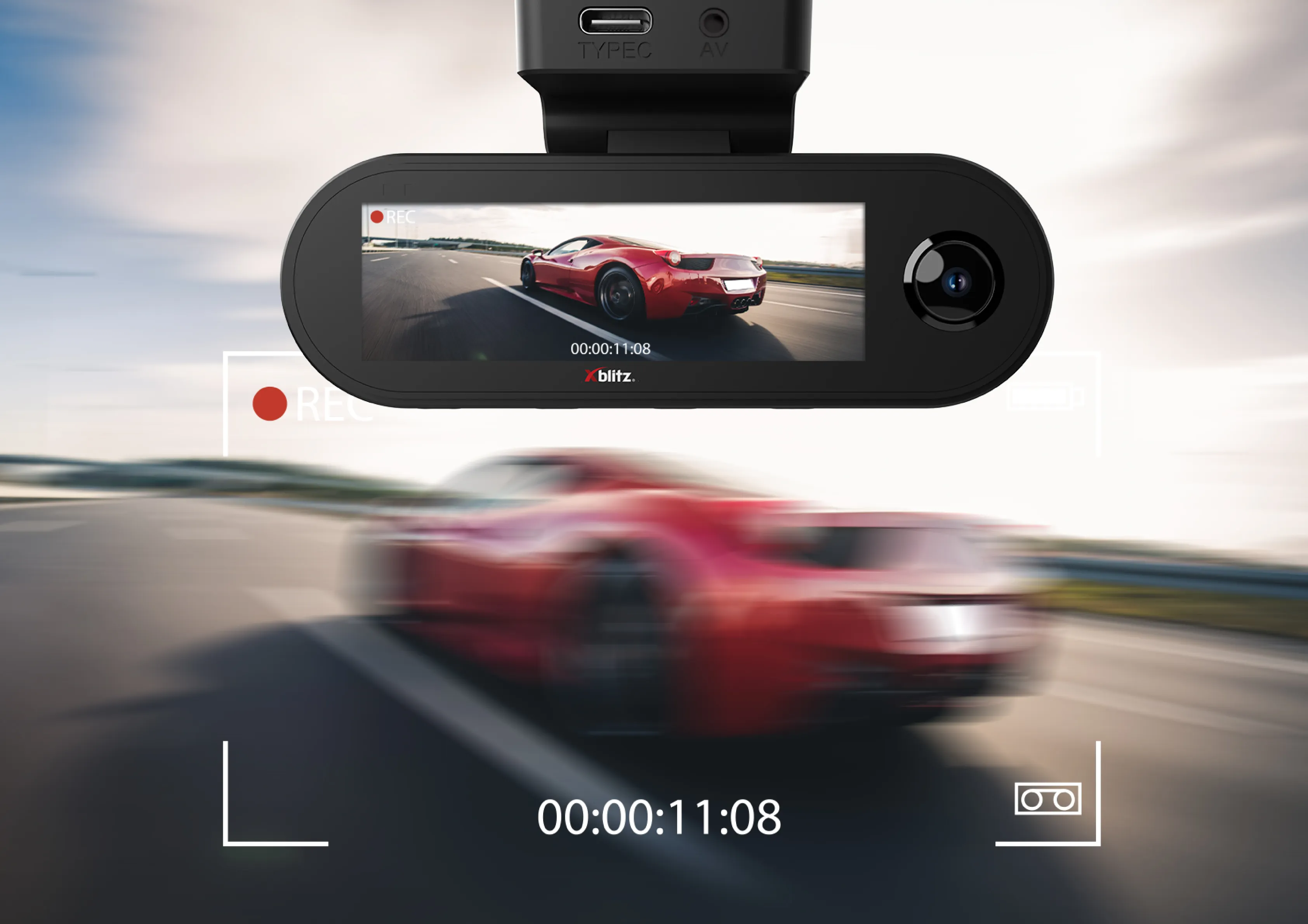 Xblitz Vector 3CH - Wideorejestrator 3-kanałowy z kamera wsteczna, wi-fi I GPS