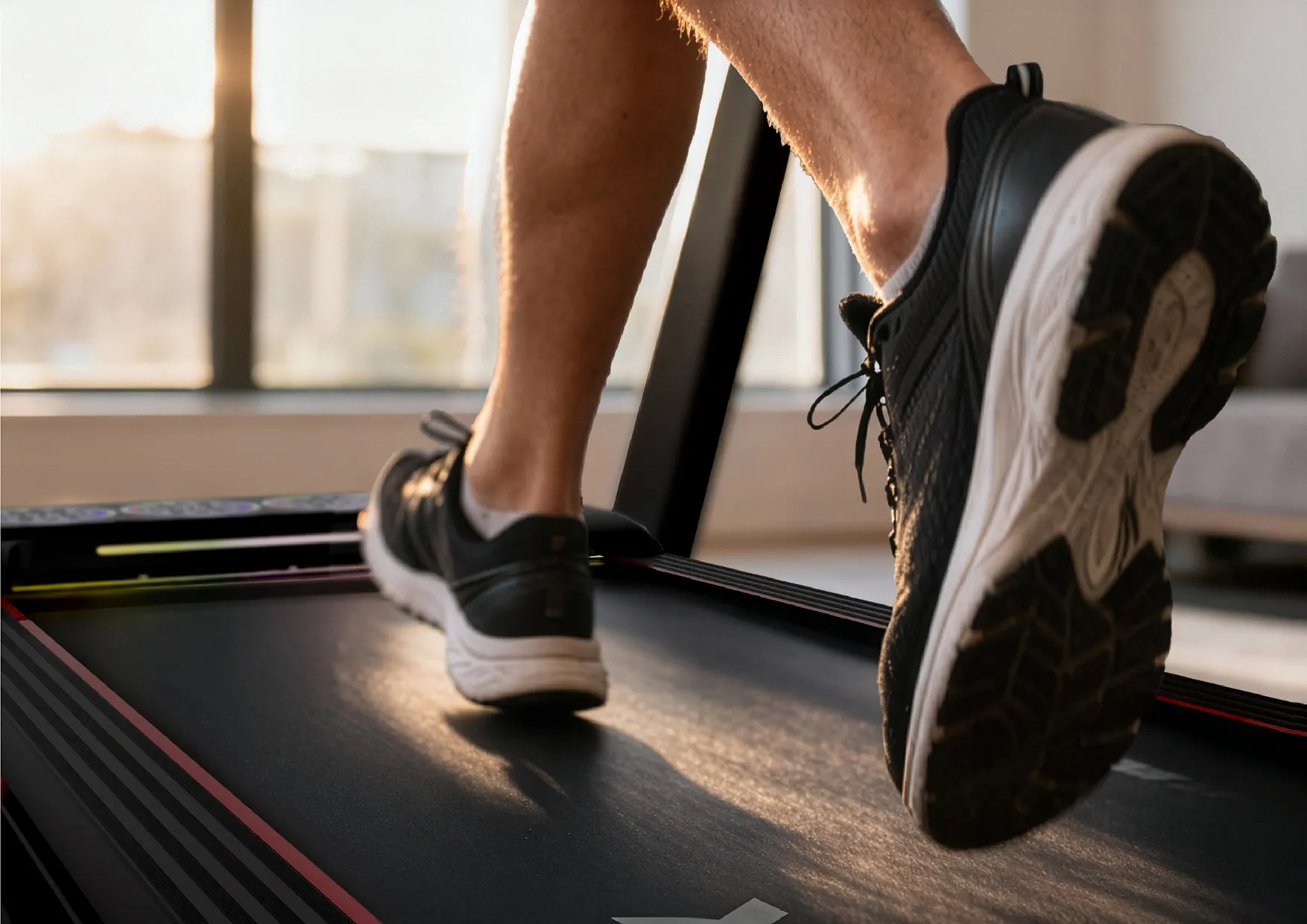 Widok bieżni Xblitz Sport X-Runner 2 z uchwytem na tablet i panelem z przodu