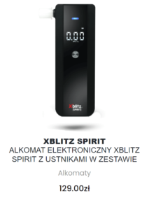 Xblitz Spirit alkomat elektroniczny z ustnikami w zestawie