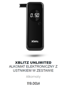 Xblitz Unlimited alkomat elektroniczny z ustnikiem w zestawie