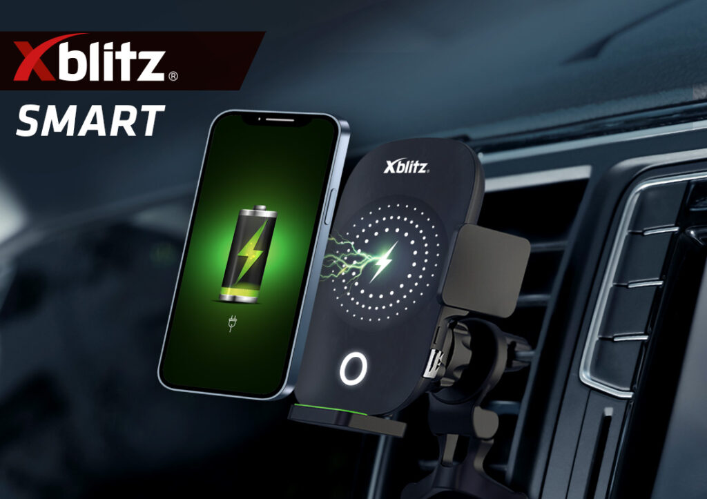 Xblitz Smart - uchwyt samochodowy z fukcją bezprzewodowego ładowania