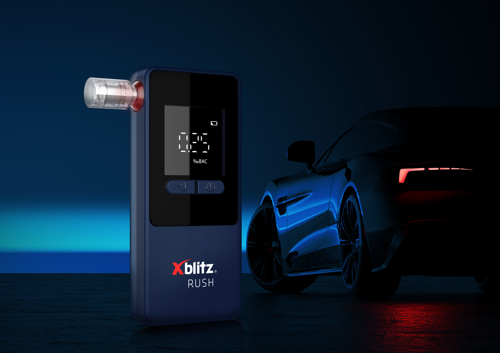 xblitz rush alkomat elektrochemiczny (5 ustników w zestawie) artykuł