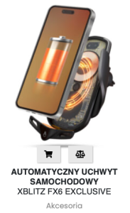 Xblitz FX6 Exclusive automatyczny uchwyt samochodowy z ruchomymi ramionami