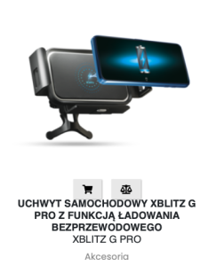 Uchwyt samochodowy Xblitz G PRO z funkcją ładowania bezprzewodowego